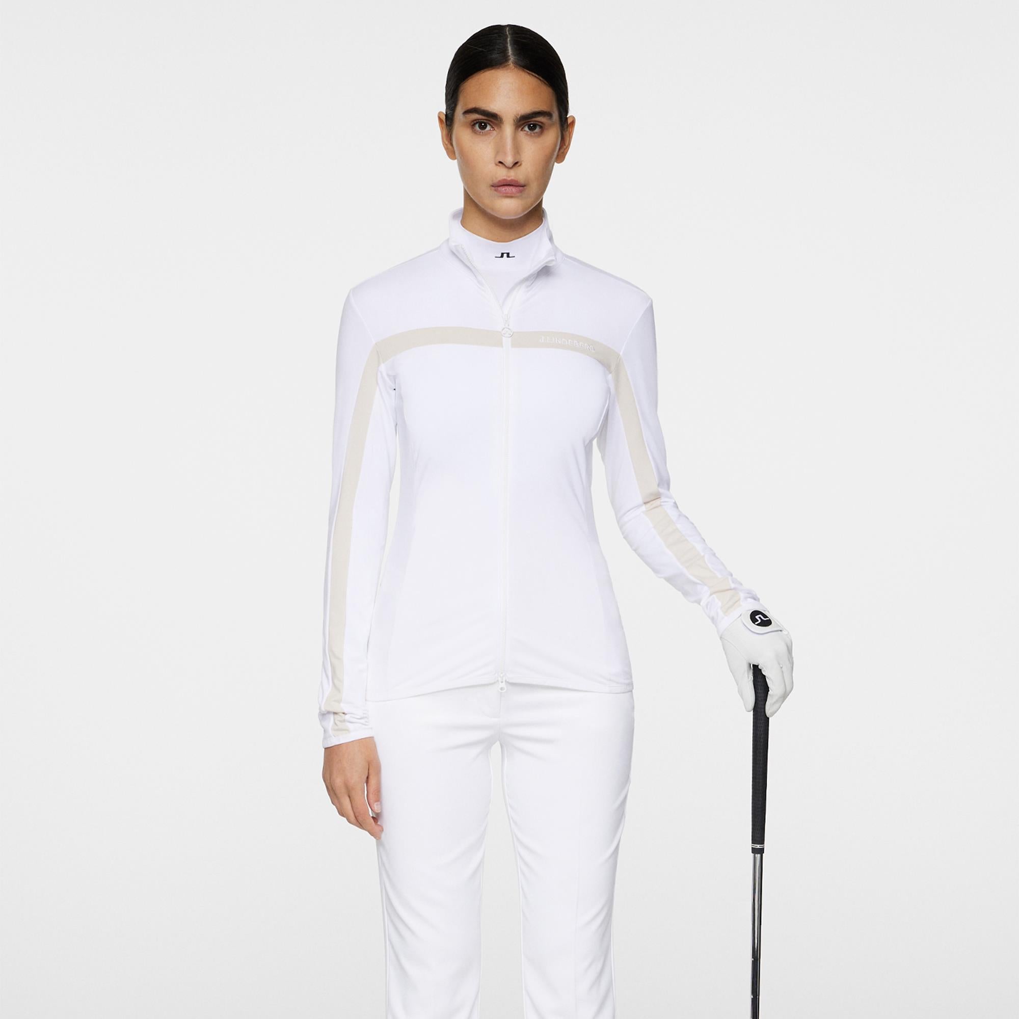 J Lindeberg Seasonal Janice Ladies Golf Mid Layer White
